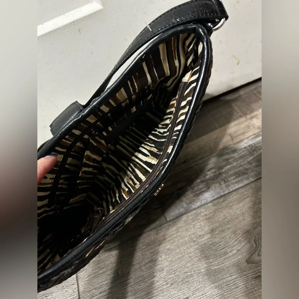 Brighton Black and Brown Woven Women's Bag shoulder purse
